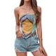 thumbnail image 1 of Camisa de fiesta y playa para mujer con estampado floral y espalda descubierta, 1 of 8