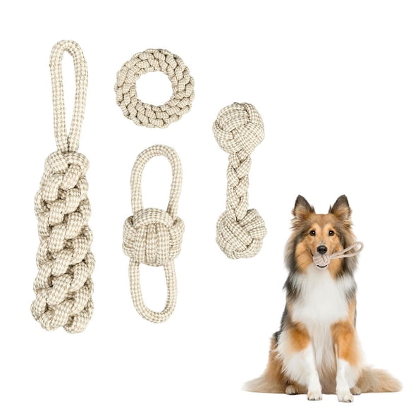 HOMEIORA 4 Pack Large Dog Chew Toys for Aggressive Chewers, Pet Dog Chew Toys, for Helps Teeth Cleaning