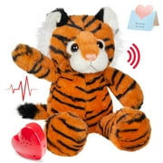 Unicorn Recordable Stuffed Toys Bear Cow Giraffe Tiger Doll PP Cotton Cute Plush Animals for Girls Birthday Gifts Kawaii Pillows Tiger