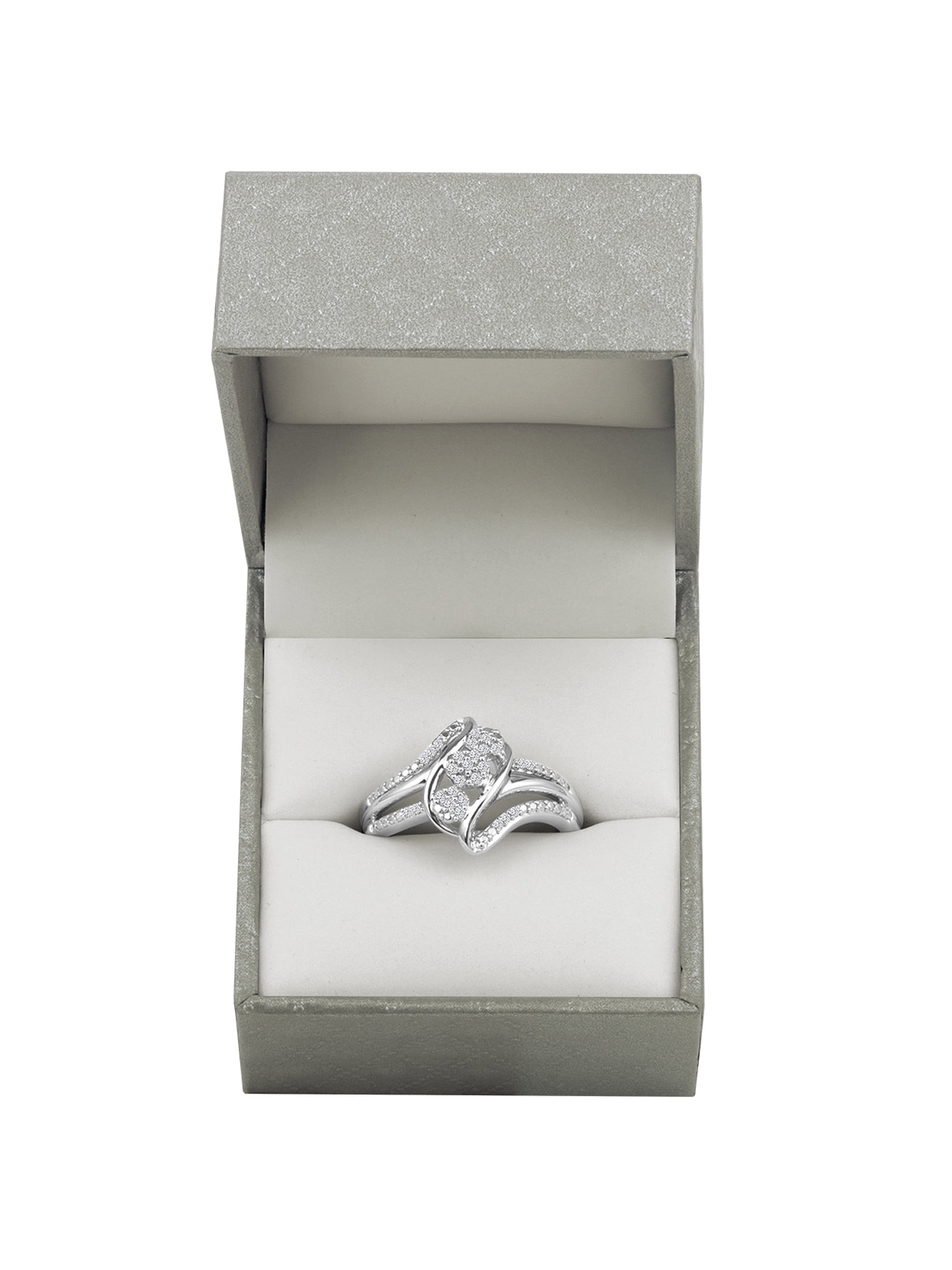 Ladies Brilliance Fine Jewelry 1/6 Carat T.W. Diamond Sterling Silver Ring