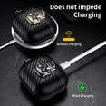 thumbnail image 2 of Case for Samsung Galaxy Buds 3 / Buds 3 Pro Fiber Pattern Cover With Skull Switch and Carabiner, 2 of 5