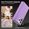 thumbnail image 3 of Decase for iPhone 16 Pro Zipper Wallet Case with Card Holder, 7 Card Slots Large Capacity and 2 Style Lanyards Like Fashion Clutch Hang Bag,Luxury Leather Zipper Purse Wallet Protective Case,Purple, 3 of 6