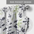 thumbnail image 6 of Grey Green Botanical Farmhouse Short Window Curtain Valances, Watercolor Spring Floral Summer Leaf Rod Pocket Kitchen Valances for Living Room Bedroom Bathroom Cafe 60" x 18", 6 of 8