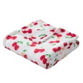 thumbnail image 2 of Mainstays Plush Throw Blanket Cherry, 2 of 8