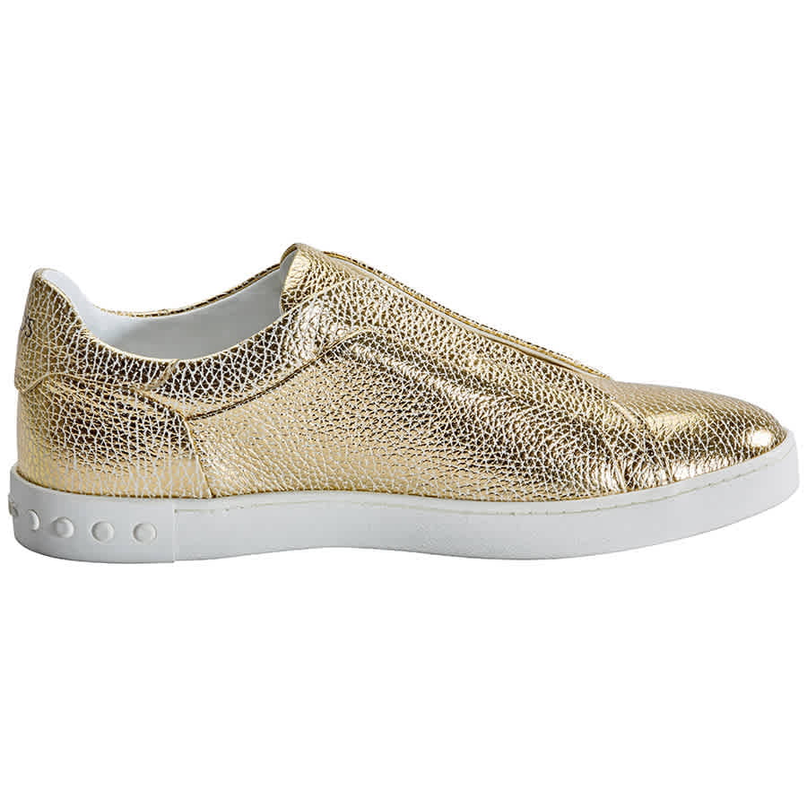 gold slip on shoes for women