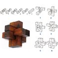 thumbnail image 4 of Juego de rompecabezas de rompecabezas de bloques de madera de 6 piezas Juegos de rompecabezas de madera entrelazados 3D - Juguetes mentales ideales y regalo para niños y adolescentes oso de fresa Juguete, 4 of 5