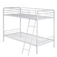 thumbnail image 3 of Better Home Products Twin over Twin Metal Bunk Bed in White, 3 of 8