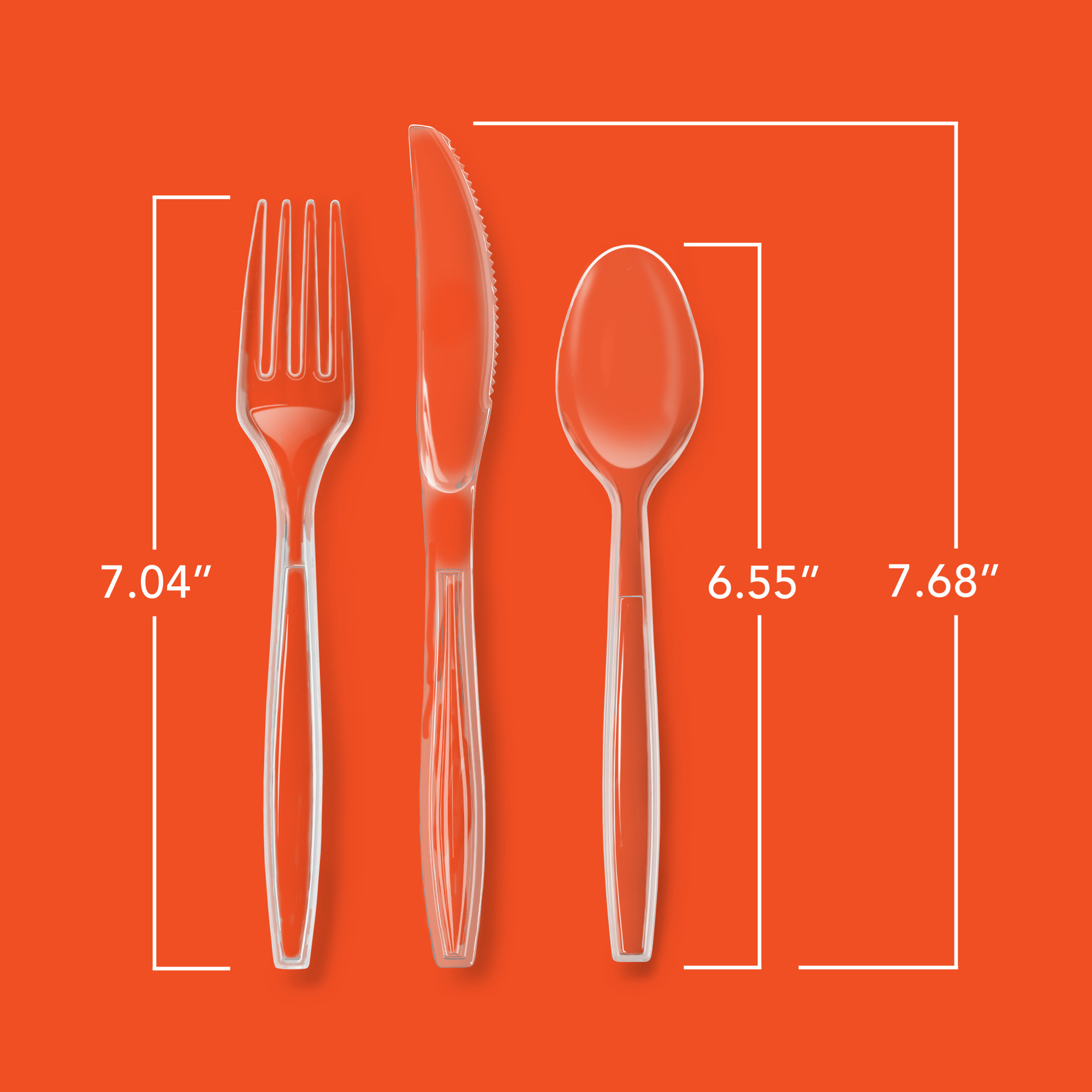 Hefty Heavy Duty Clear Plastic Assorted Cutlery, 360 Count photo 3