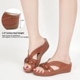 thumbnail image 1 of Commforr Sandales de Marche pour Femmes, Sandales à Semelle Compensée, Sandales pour Femmes, Chaussures d'Été pour Femmes, Sandales Mignonnes pour Femmes, Sandales Ecetana pour Femmes Chaussures Sandales à Enfiler Chaussures, Brun, 7, 1 of 6