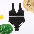 thumbnail image 2 of Feltree Bikini for Women Cute Swimsuits for Teen Girls Two Pieces Bikini Set for Women High Waisted Black L, 2 of 6