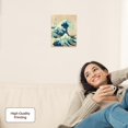 thumbnail image 2 of 3dRose, The Great Wave off Kanagawa by Japanese artist Hokusai - dramatic blue sea ocean Ukiyo-e print 1830, Museum Grade Canvas Wrap 8x10, 2 of 6