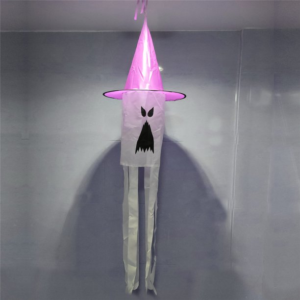 Fantasma de Halloween Bandera Halloween Decoración para el hogar Decoración Luz brillante Manga de viento Wmkox8yii HFSH7298