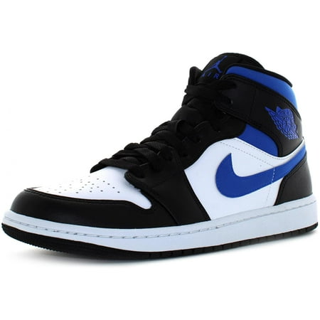 Nike Air Jordan 1 Mid Racer White/Blue/Black Casual Shoes 554724-140 Men Size 9