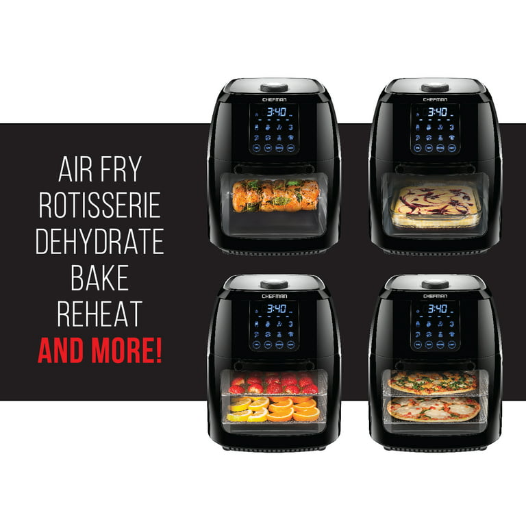 Chefman Multifunctional Digital Air Fryer+ Rotisserie, Dehydrator