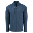 thumbnail image 2 of Men's Cutter & Buck Heather Navy Boston Red Sox Peshastin Eco Fleece Recycled Raglan Full-Zip Jacket, 2 of 3