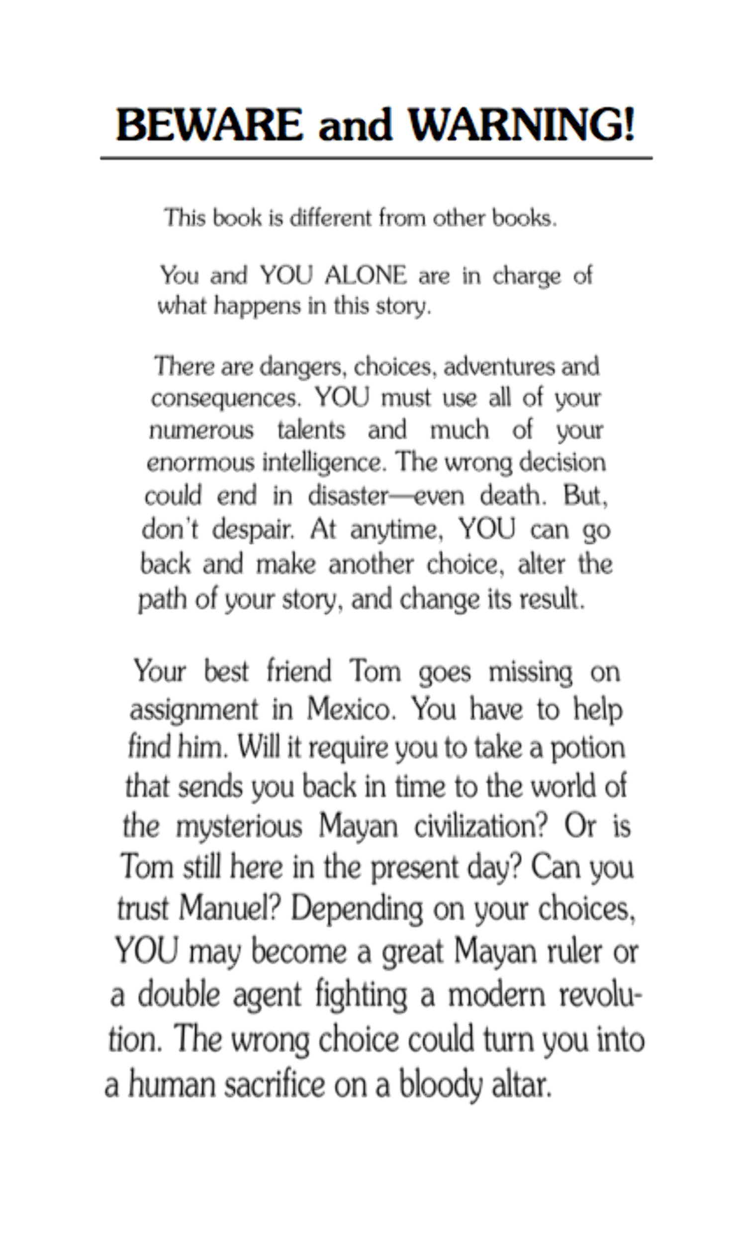 Choose Your Own Adventure Mystery of the Maya, Book 005, (Paperback)