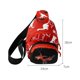 thumbnail image 3 of Riñoneras Bolsas de cintura para niños con dinosaurio de dibujos animados, monedero cruzado, Bolso para el pecho (rojo), 3 of 5