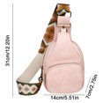 thumbnail image 3 of Bolso Bandolera Bolso De Pecho Para Mujer Con Correa Ajustable De Pu Para Bolso De Compras De Viaje De Oficina (Rosa), 3 of 5