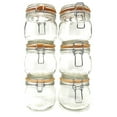 thumbnail image 7 of i Kito 16oz Airtight Glass Jars (6-Pack) - Wide Mouth BPA-Free Food Storage Containers with Locking Lids, 7 of 7