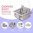 thumbnail image 2 of Baby Swing, Wooden Hanging Swing Seat Chair with Safety Belt, Durable Baby Swing Chair, Outdoor and Indoor Swing for Kids, Mounting Hardware Included, 2 of 13