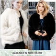 thumbnail image 7 of Womens Faux Fur Coat Long Sleeve Warm Winter Cropped Jacket (US, Alpha, Medium, Regular, Regular, Black), 7 of 7