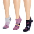 thumbnail image 4 of MUK LUKS Women's 3 Pack Cotton Compression Ankle Socks, 4 of 6