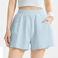 thumbnail image 4 of PIWHJQK Women Athletic Gym Yoga Shorts Women's 5 Inch Loose Style Solid Workout Shorts With Pockets Yoga Bottoms, 4 of 5