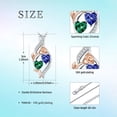 thumbnail image 4 of Taioiat Double Birthstone Necklaces for Women 18K Gold Plated Birthstone Rose Flower Jewelry Anniversary Valentines Day Mother's Day Birthday Gifts for Her Wife Girlfriend Mom, 4 of 7