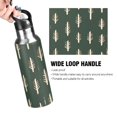 thumbnail image 4 of Yayeee 33oz Insulated Water Bottle Double Wall Stainless Steel with Flip Straw Lid, Beige Plants, 4 of 7