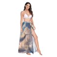 thumbnail image 2 of FORMRS Womens Beach Sarong Semi-Sheer Bikini Wrap Skirt Swimsuit Cover-ups, Floating Whale, 2 of 7