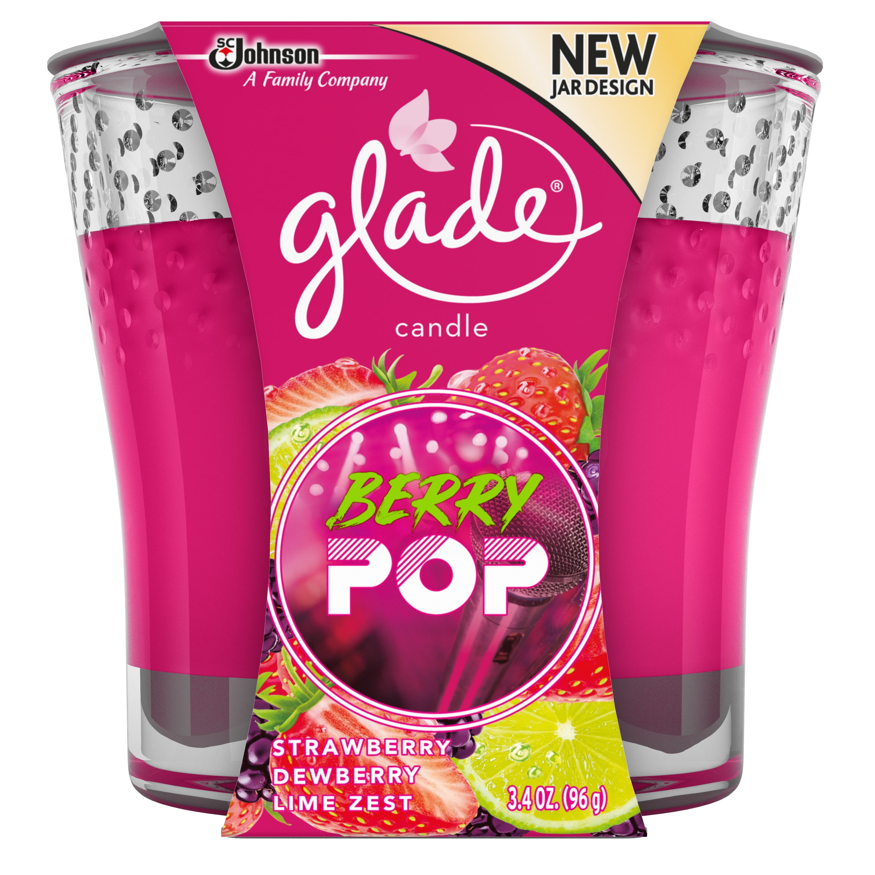 Glade® Jar Candle Air Freshener, Berry Pop, 1 ct, 3.4 oz