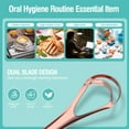 thumbnail image 6 of RONAVO Tongue Scraper for Adult with Thick Tongue Coating, Dual Scraper Design for Deep Clean Oral Care, Remove Bad Breath, for The Coffee Lover, Night Owls, Elderly, 2 Colors, 6 of 7