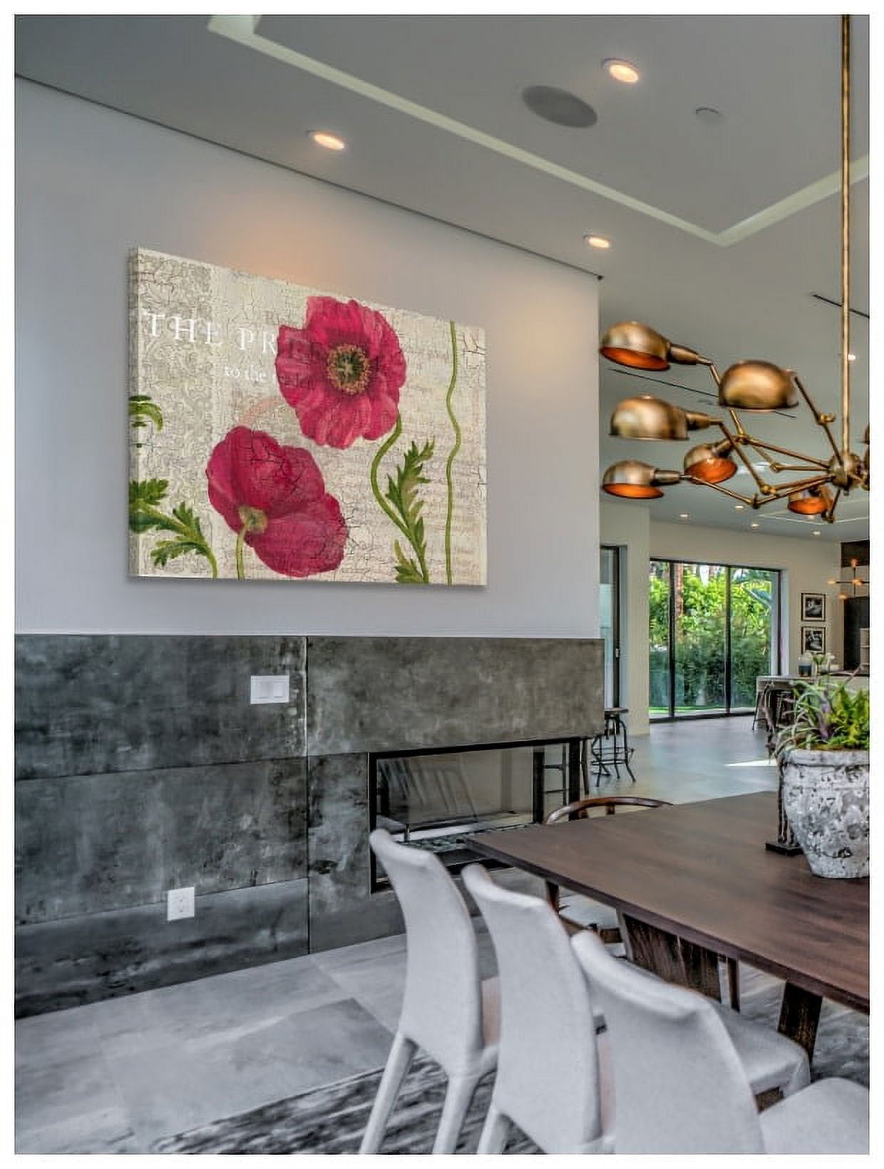 "Poppy Pages LS I" Painting Print on Wrapped Canvas