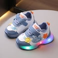 thumbnail image 2 of Gubotare Light Up Shoes for Kids Toddler Girls Light Up Shoes Sports Shoes Baby Boys Led Light Luminous Running Sport Boots Shoes Gift Toddler Size 6.5 (Blue,6.5 Toddler), 2 of 9