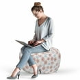 thumbnail image 2 of Nature Pouf Cover with Zipper, Botanical Art Pattern with Continuous Rustic Flowers and Dots Print, Soft Decorative Fabric Unstuffed Case, 30" W X 17.3" L, Pale Rust White and Blue, by Ambesonne, 2 of 5