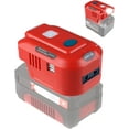 thumbnail image 1 of 150 W Battery Inverter for Einhell 18 V Lithium Ion Battery, DC 18 V to AC 220 V ~ 230 V Voltage Converter with 2 USB & 200 LM LED Work Light Sinus Sine Wave for Einhell 18 V Battery, 1 of 7
