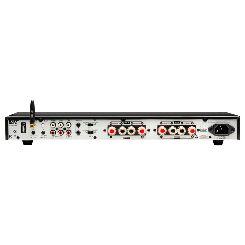 OSD XMP100 GEN2 2x 100W Class D High Power Stereo Amplifier, Bass and Treble Control 90 dB SNR