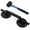Black, variant on Floor Gap Fixer, Tile Suction Cup Tool,Heavy Duty Suction Cups,Double Suction Cup Wiht Mallet For Lift Large Glass/Tile Lifter/Moving Glass/Pad for Lifting/Dent Puller (1+1 Pack) (Yellow)