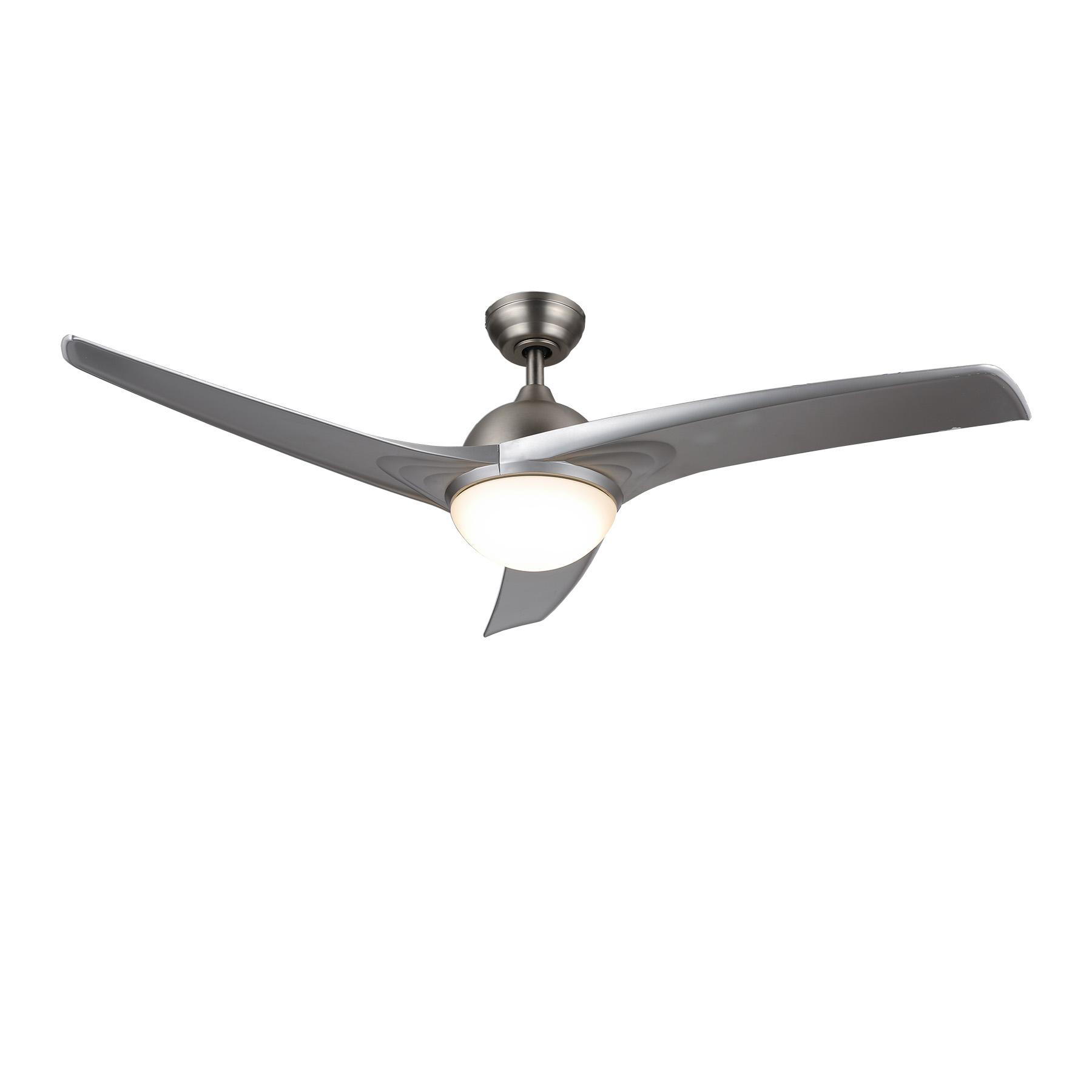 52" Ceiling Fan Ceiling Fan with Remote Control,3 Blades Color Changing Room Home Decoration Maple, Nickle
