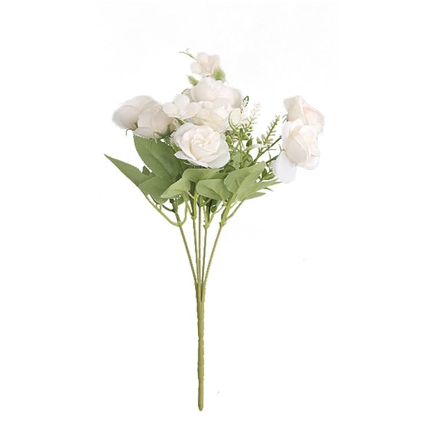 Fall Decorations For Home Home Desktop Decoration Simulation Rose Bouquet Wedding Road Arrangement Flowers 5 Forks Happy Roses