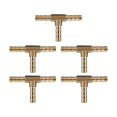 thumbnail image 1 of Conector en T de latón auspicioso, 5 piezas de accesorios de manguera en T para manguera de aire/agua/aceite/gas, junta de manguera de latón (6 mm) kaili Sencillez, 1 of 5
