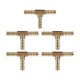 thumbnail image 1 of Conector en T de latón auspicioso, 5 piezas de accesorios de manguera en T para manguera de aire/agua/aceite/gas, junta de manguera de latón (6 mm) Feliz Sencillez, 1 of 5