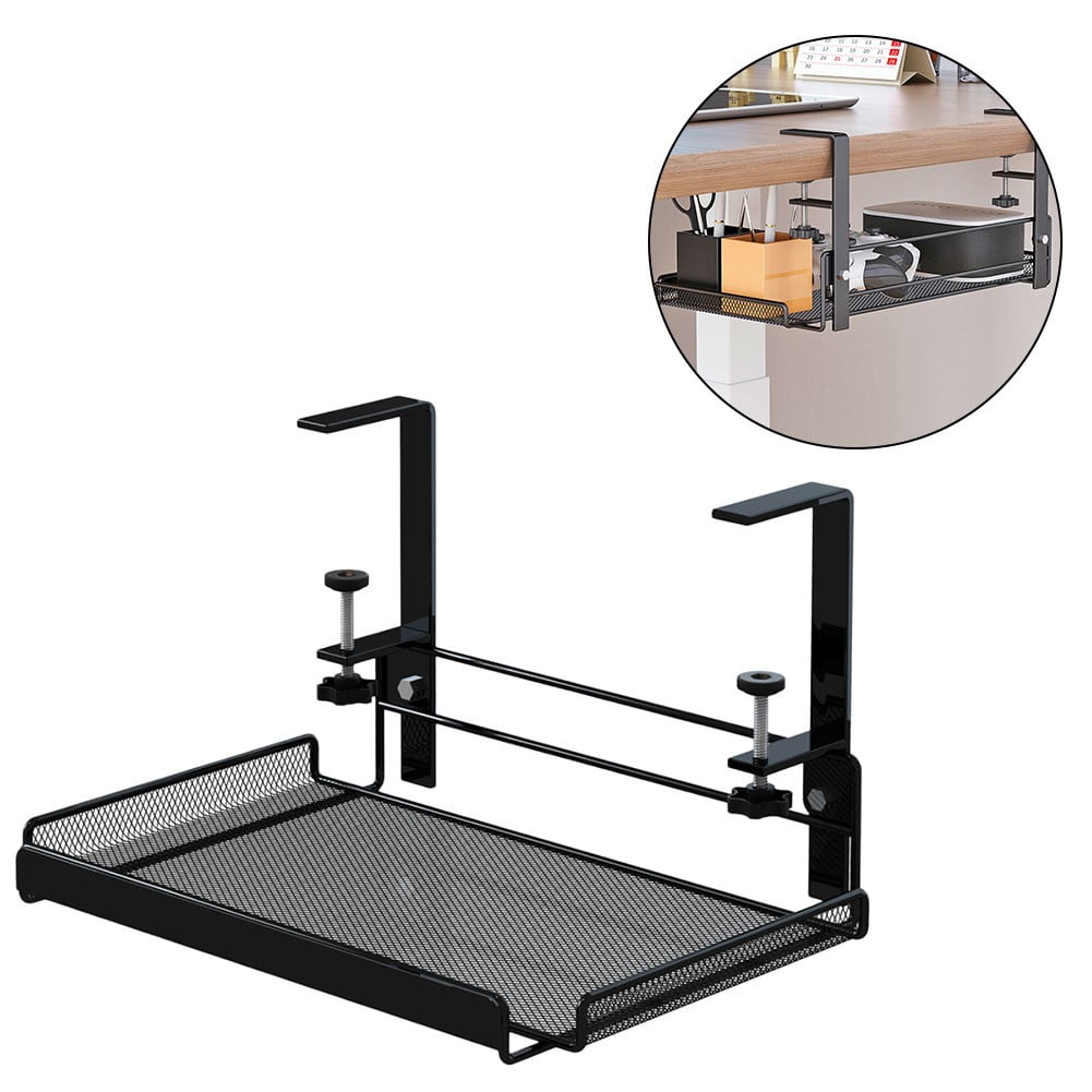 Wuweikeji Home Organization,Desk Cord Wire Organizer 4.5~8.5cm Adjustable Cable Management Under Desk Shelf