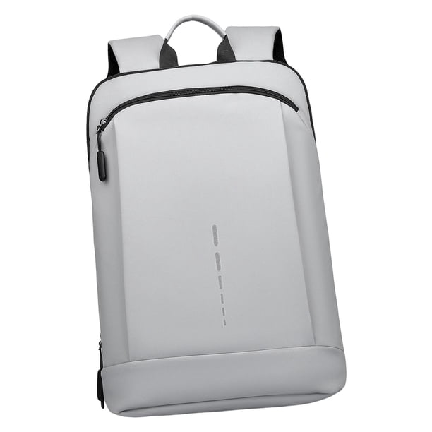 Mochila para portátil multiusos resistente para la universidad, deportes al aire libre, viajes y pernoctaciones. Gris claro