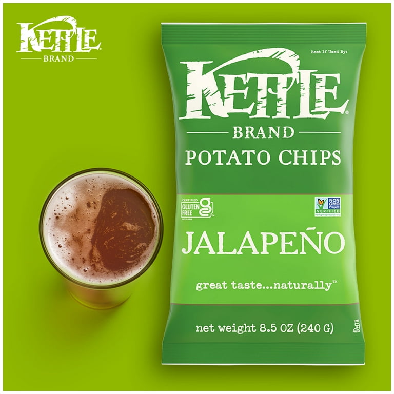 Kettle Brand Potato Chips, Jalapeno Kettle Chips, 8.5 oz