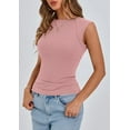 thumbnail image 4 of PRETTYGARDEN Women's Ribbed Tank Tops Summer Cap Sleeve Slim Fitted Knit Basic Casual Tee Shirts Trendy Fashion Clothes, 4 of 9