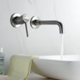 thumbnail image 4 of sumerain Wall Mounted Brushed Nickel Bathroom Sink Faucet Lavatory Faucet Left-Handed Design, 4 of 7