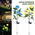 thumbnail image 4 of Solar LED Rose Flower Lights Garden Decorative Stake Lights IP65 Waterproof Solar Garden Lights with 6 Rose Flowers, 4 of 11