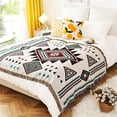 thumbnail image 4 of Manta para Sofá Homesy Azteca Reversible Verde 130x160 cm, 4 of 7
