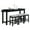 Black, variant on Lexicon Connected 4 Piece Wood Counter Height Dining Set in Brownish Gray